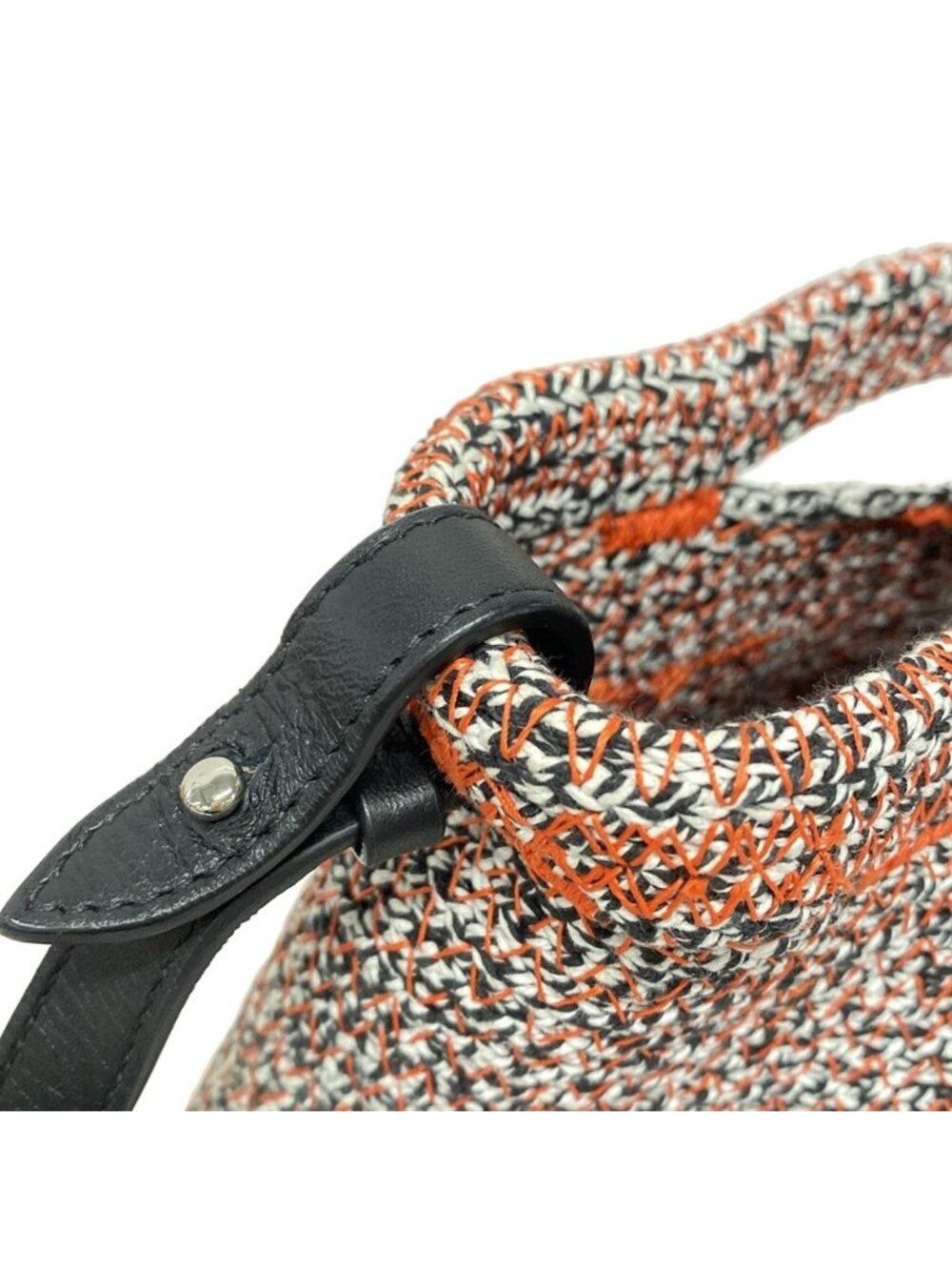 Balenciaga Handbag Zigzagga White Black Orange Leather - Picture 14 of 15